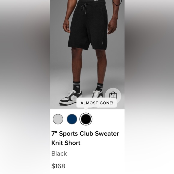 ALO Yoga Black Athletic Socks for Men
